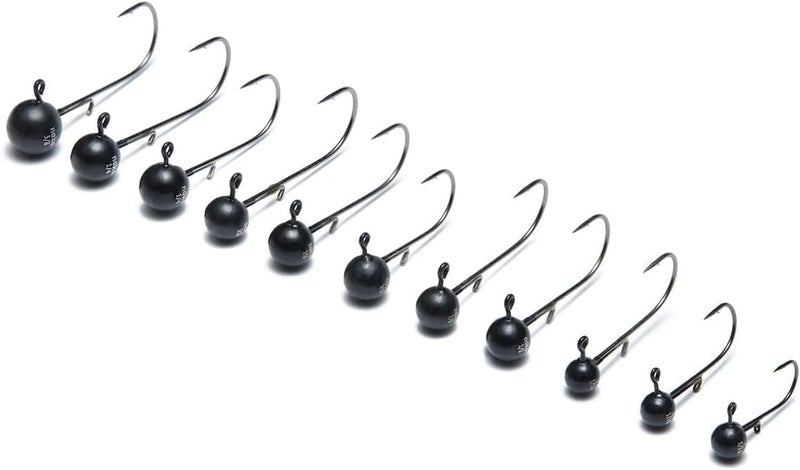 Nako 200% Sensitive Tungsten Ball Jig Heads - 5 Pack - No Chip Black - Tungsten Fishing Jig Heads, 1/32, 1/16, 1/8, 3/16, 1/4, 3/8oz, Damiki Rig Jig Heads - Image 3